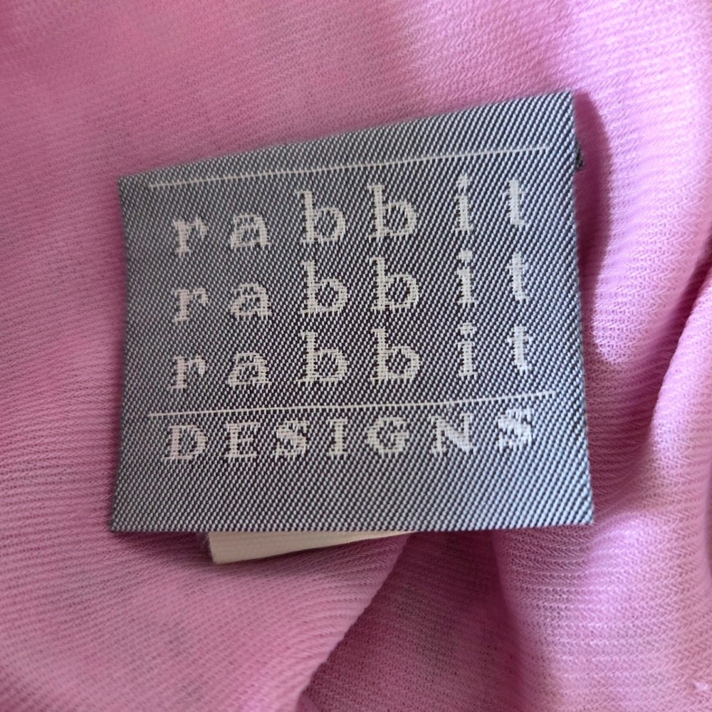 VTG Rabbit Rabbit Rabbit Designs Pink Floral Sequin Ruffle Hem Shift Dress Sz S - Picture 3 of 5